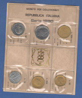 ITALIA 1980 Serie 6 Monete 10 20 50 100 200 200 Lire FDC UNC Italy Italie Coin Set Private Issues Emissioni Private - Jahressets & Polierte Platten