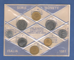 ITALIA 1981 Serie 8 Monete 5 10 20 50 100 100 200 200 Lire FDC UNC Italy Coin Set Private Issues Emissioni Private - Sets Sin Usar &  Sets De Prueba