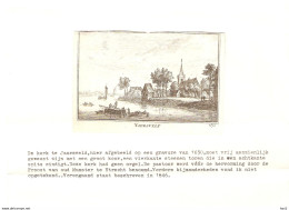 Jaarsveld Originele Gravure Kerk 1630 KE396 - Autres & Non Classés