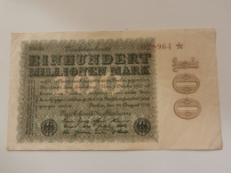 Billet Allemagne , 100 000 000 Mark 1923 - 50 Miljoen Mark