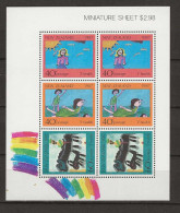 1987 MNH New Zealand Health Sheetlet Postfris** - Blocks & Sheetlets
