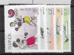 Rwanda Set With Boxing Mnh ** 1988 6 Euros - Unused Stamps