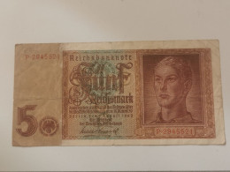 Billet Allemagne, 5 Reichsmark 1942 - 5 Reichsmark