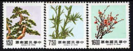 Taiwan - 1988 - Three Friends Of Winter III - Trees - Pine, Bamboo, Plum - Mint Definitive Stamp Set - Neufs