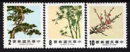 Taiwan - 1984 - Three Friends Of Winter I - Trees - Pine, Bamboo, Plum - Mint Definitive Stamp Set - Neufs