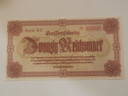 Billet Allemagne, 20 Reichsmark 1945, Occupation WW2, Sudetenland & Lower Silesia. Unc. - 20 Reichsmark
