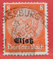 N°5 - 8 Pfennig - Année 1940 - Timbre Oblitéré Allemagne Occupations 2de GM Occ. De L'Alsace - - Sonstige & Ohne Zuordnung
