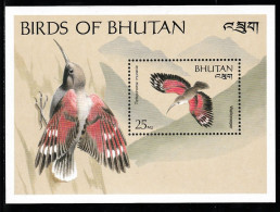 1990 Bhutan "Ticodroma Muraria" Wallcreeper Birds Set MNH** 001-4 - Specht- & Bartvögel