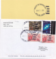 33402# USA LETTRE Obl THULE AB GREENLAND APO AE 09704 2002 GROENLAND WÜRZBURG GERMANY - Storia Postale