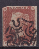 GB Victoria Penny Red Imperf  With Maltese Cross.  Good Used But A Missing Far Left Top Corner - Used Stamps