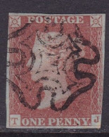 GB Victoria Penny Red Imperf  Good Used With A Maltese Cross - Oblitérés