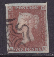 GB Victoria Penny Red Imperf  Good Used 4 Margin With Maltese Cross - Oblitérés