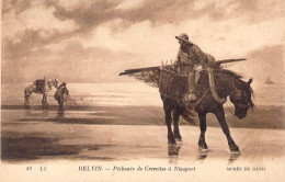 ART - PEINTURE - Pêcheur De Crevettes à Nieuport - DELVIN - Carte Postale Ancienne - Malerei & Gemälde