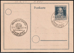 1947 Germany (Allied Joint Occupation Zone) Heinrich Stephan Postal Stationery With Commemorative Cancel - Entiers Postaux