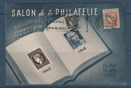 France - YT N° 681 - Carte Postale - Salon De La Philatélie - Carte Officielle - 1946 - Stamps (pictures)