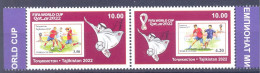 2022. Tajikistan, FIFA Football Championship Qatar'2022, 2v, Mint/** - Tagikistan