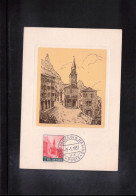 San Marino 1957 Church Borgo Maggiore Maximum Card - Brieven En Documenten