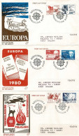 Denmark  1979-1981; Europa - CEPT; 3 Complete Set Of 2 On FDC (Populær Filateli). - Collections