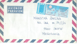 France > Machine Labels [ATM] > 1985 « Carrier » Paper 1986 Via Yugoslavia - 1985 Carta « Carrier »