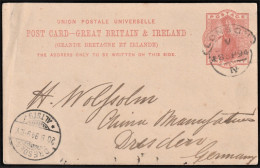 1894 Great Britain Postally Travelled QV Postal Stationery Card - Storia Postale