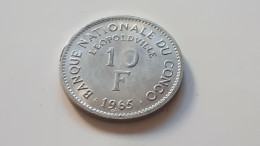 CONGO REP. DEM. MOBUTU SUPERBE 10 FRANCS 1965 ! - Congo (Repubblica Democratica 1964-70)