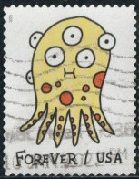 Etats-Unis 2021 Yv. N°5480 - Yellow Message Monster - Oblitéré - Used Stamps