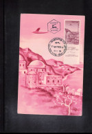 Israel 1956 Tiberias Landscape Airmail Stamp  Maximum Card - Maximumkaarten