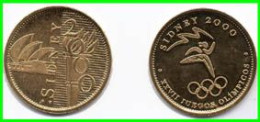 ESPAÑA  ( EUROPA ) - MEDALLA JUEGOS OLIMPICOS SIDNEY 2000 ( BAÑADA EN ORO 22 KILATES) - Pièces écrasées (Elongated Coins)