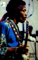 SCHEDA PHONECARD CARTONCINO USA MUSICCOM JIMI HENDRIX - Collezioni