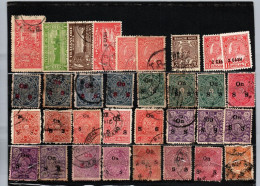Princely States Of India Feudatory State Travancore Overprints Lot Stamps - Travancore