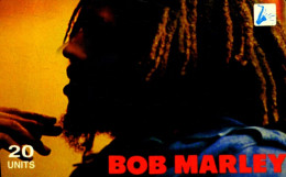 SCHEDA PHONECARD CARTONCINO USA MUSICCOM BOB MARLEY - Colecciones
