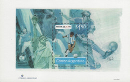 Argentina World Cup USA 94, Soccer, Statue Of Liberty MNH 1994 - Hojas Bloque