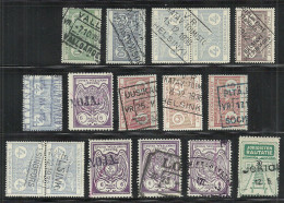 FINLAND FINNLAND 1920ies/1930ies Small Lot Of Railway Packet Stamps Eisenbahn Paketmarken O - Colis Postaux