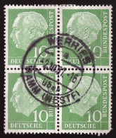 ALEMANIA • PRESIDENTE DR THEDORE HEUSS • SELLOS USADOS DE 10 PFENNIG • EMISIÓN AÑO 1954 - Gebraucht