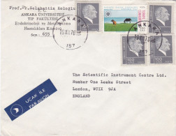 Turkey - 1976 Airmail Cover Ankara To UK - Briefe U. Dokumente