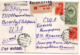 68854 - Russland / UdSSR - 1950 - 2Rbl Khmel'nitski-Orden MiF A R-LpBf LENINGRAD -> NEW YORK -> BERKELEY, CA (USA) - Cartas & Documentos