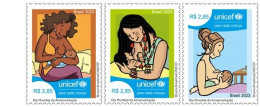 Brazil 2023: Breastfeeding, Mother, Child, Unicef, Love, Health. 03 Stamps MNH - UNICEF
