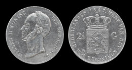 Netherlands Willem II AR 2 1/2 Gulden (rijksdaalder)1847 - 1840-1849: Willem II