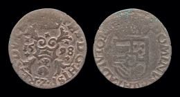 Southern Netherlands Brabant Filip II Liard(oord) 1598 Antwerp Mint - 1556-1713 Spaanse Nederlanden