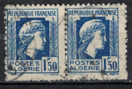 ALGERIE      N°  YVERT  214 X 2  Oblitéré ( OB 11/44   ) - Gebraucht