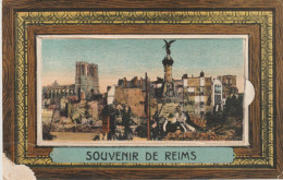 Cpa à Système (10 Mini Vues 3x5 Cm) "Souvenir De REIMS" - Cartoline Con Meccanismi