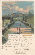 D2498) WIEN - BELVEDERE - Schöne Signierte LITHO - Kind Frau Gärten 10.08.1898 !! - Belvedere