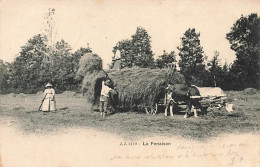 La Fenaison Les Foins Attelage De Boeuf Joug Vaches 1904 Boeufs Die Heuernte - Autres & Non Classés