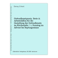 Gottesdienstpraxis. Serie A: Arbeitshilfen Für Die Gestaltung Der Gottesdienste Im Kirchenjahr / 1. Sonntag Im - Autres & Non Classés