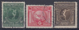 BELGIUM 159-161,used,falc Hinged - Zomer 1920: Antwerpen