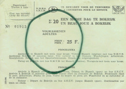 Billet De Train Een Mooie Dag In (un Beau Jour à ) Bokrijk, 14/81972, Adulte, 25 F - Europe