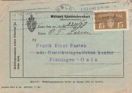 NORWAY - MILITAERT TJENESTEBREVKORT 1933 OSLO / *2067 - Dienstmarken