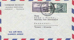 COSTA RICA - AIRMAIL 1953 - HANNOVER/DE / *2078 - Costa Rica