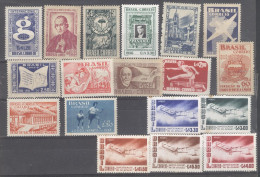 BRAZIL 1956   FULL YEAR COLLECTION  - 18 MINT  COMMEMORATIVES STAMPS - Komplette Jahrgänge