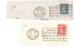 Fragments Flammes Flier Paris 47  8.V I924 Et Versailles 23.IV I927 - Ete 1924: Paris